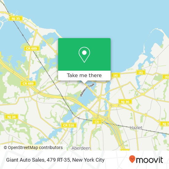 Mapa de Giant Auto Sales, 479 RT-35