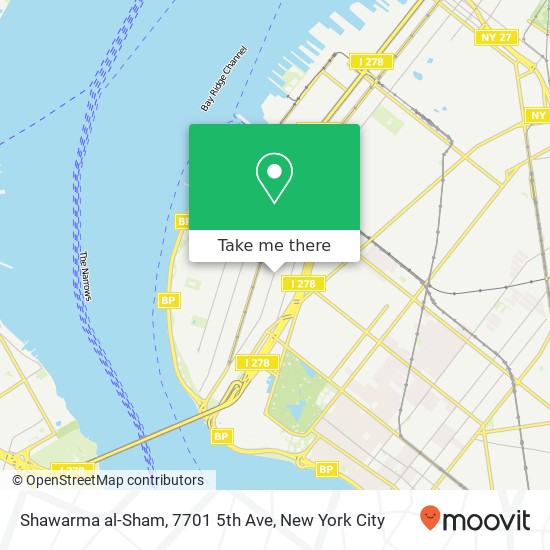 Mapa de Shawarma al-Sham, 7701 5th Ave