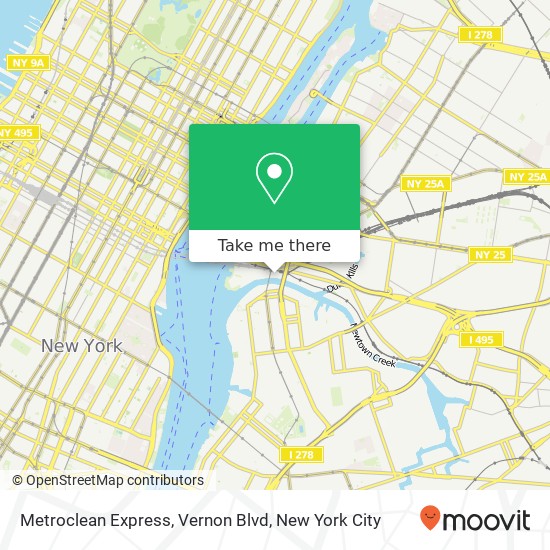 Mapa de Metroclean Express, Vernon Blvd