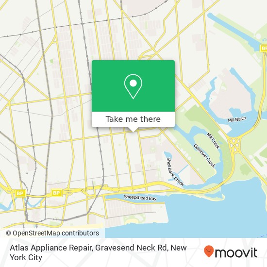 Mapa de Atlas Appliance Repair, Gravesend Neck Rd