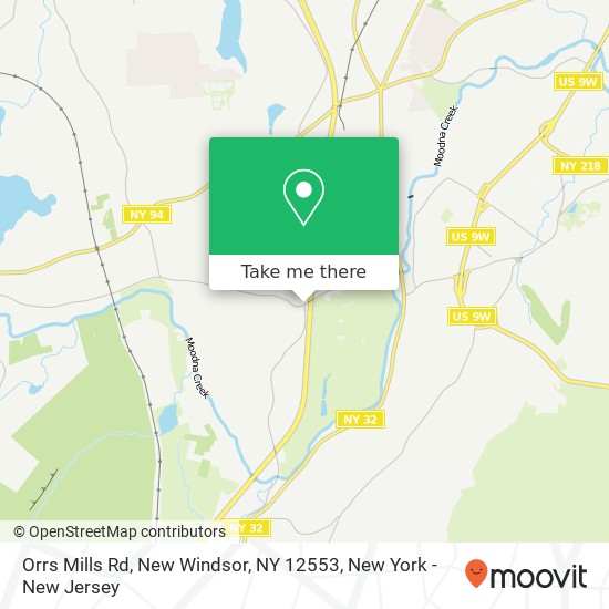 Mapa de Orrs Mills Rd, New Windsor, NY 12553