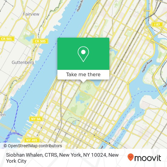 Siobhan Whalen, CTRS, New York, NY 10024 map