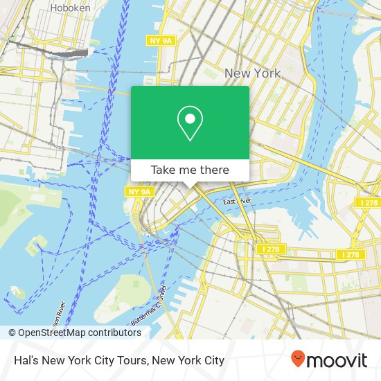 Mapa de Hal's New York City Tours