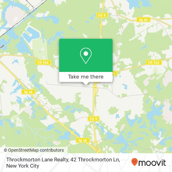 Mapa de Throckmorton Lane Realty, 42 Throckmorton Ln
