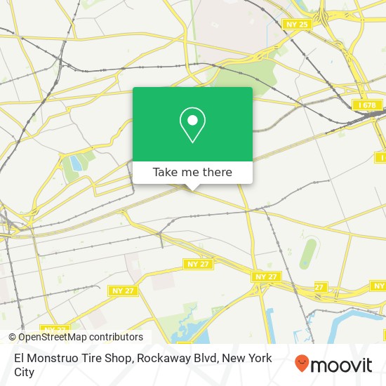 El Monstruo Tire Shop, Rockaway Blvd map