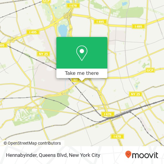 Mapa de Hennabyinder, Queens Blvd
