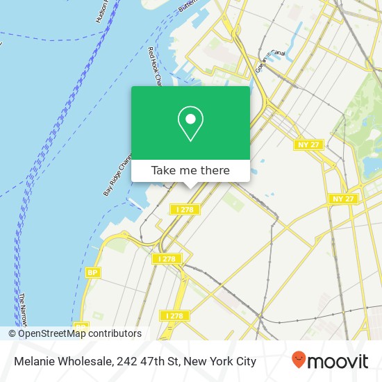 Mapa de Melanie Wholesale, 242 47th St