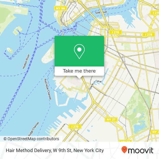 Hair Method Delivery, W 9th St map