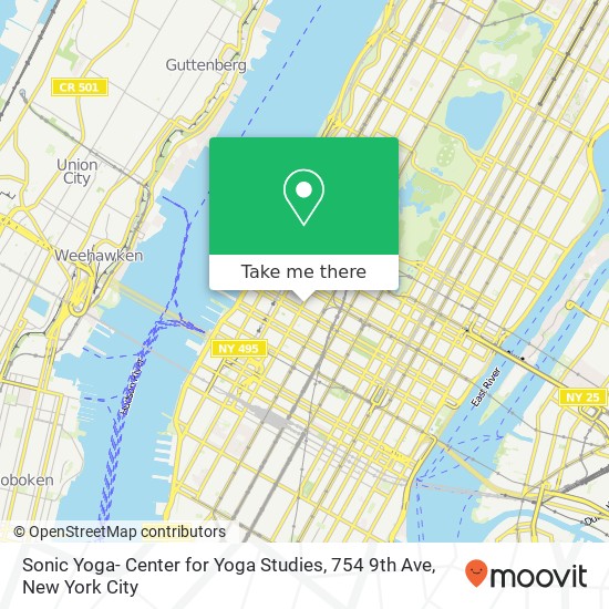 Mapa de Sonic Yoga- Center for Yoga Studies, 754 9th Ave