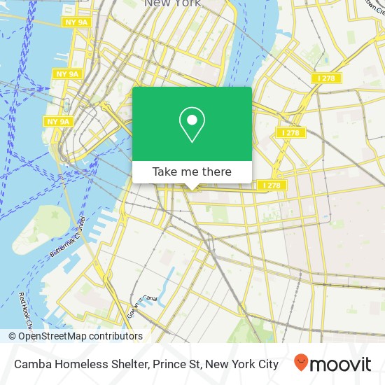 Camba Homeless Shelter, Prince St map
