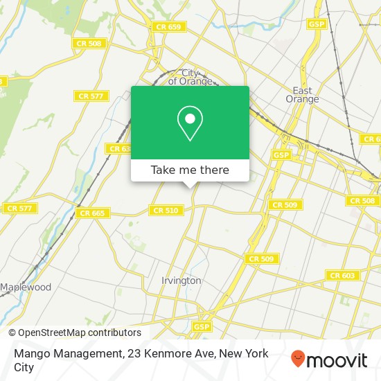 Mapa de Mango Management, 23 Kenmore Ave