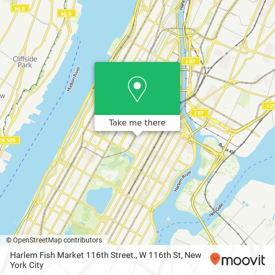 Mapa de Harlem Fish Market 116th Street., W 116th St
