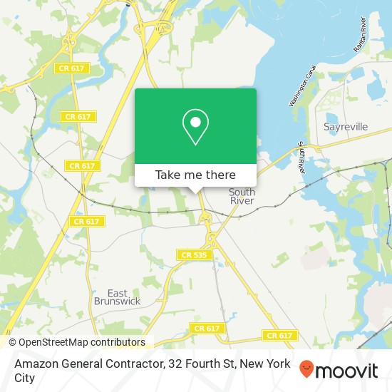 Mapa de Amazon General Contractor, 32 Fourth St