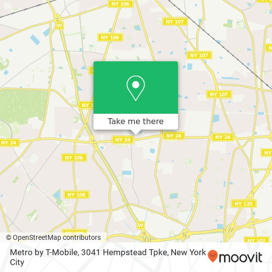 Metro by T-Mobile, 3041 Hempstead Tpke map