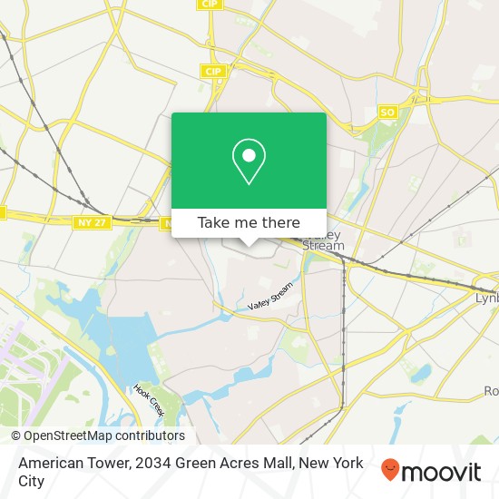 Mapa de American Tower, 2034 Green Acres Mall