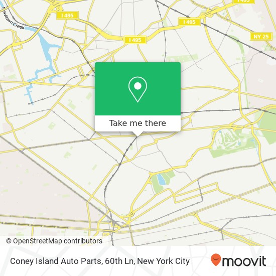 Mapa de Coney Island Auto Parts, 60th Ln