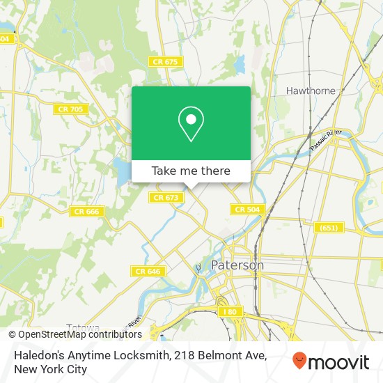Haledon's Anytime Locksmith, 218 Belmont Ave map