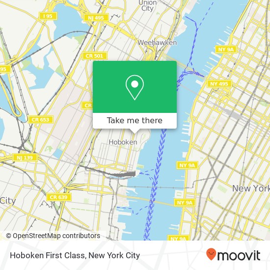 Hoboken First Class map