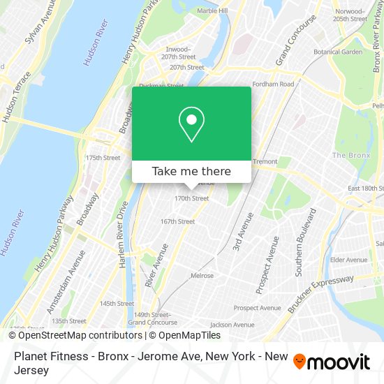 Mapa de Planet Fitness - Bronx - Jerome Ave