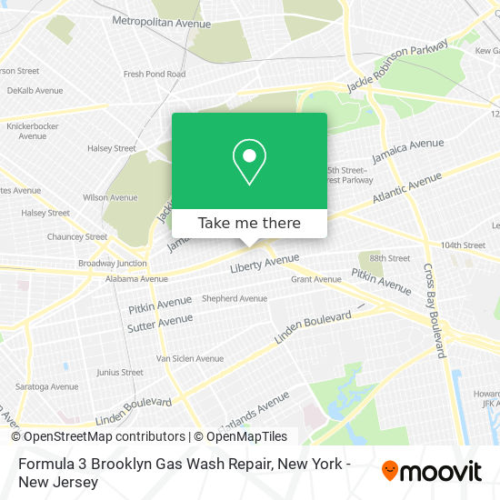 Mapa de Formula 3 Brooklyn Gas Wash Repair