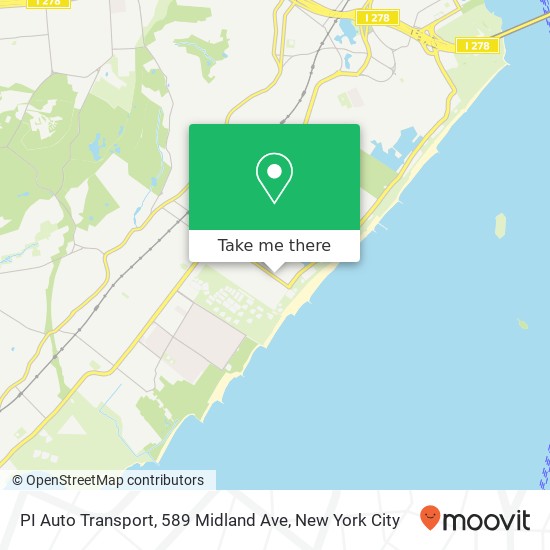 Mapa de PI Auto Transport, 589 Midland Ave