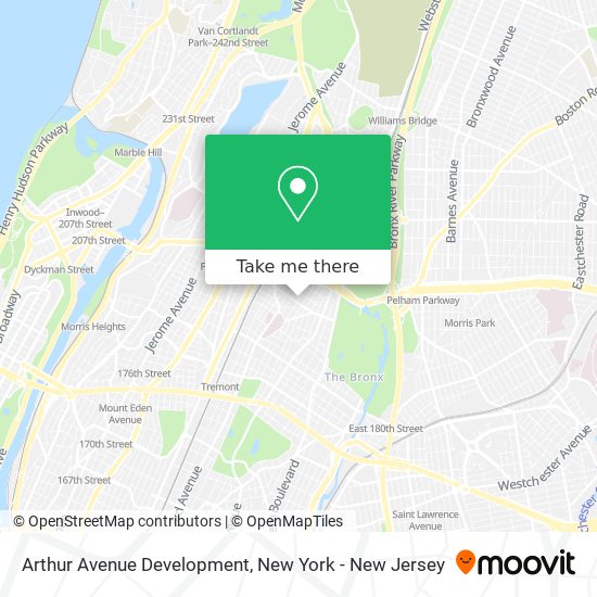 Arthur Avenue Development map