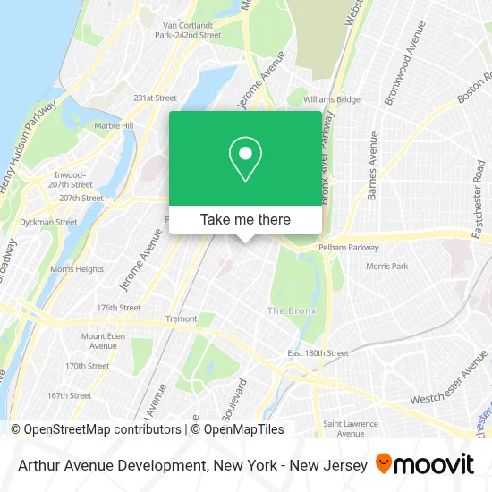 Arthur Avenue Development map