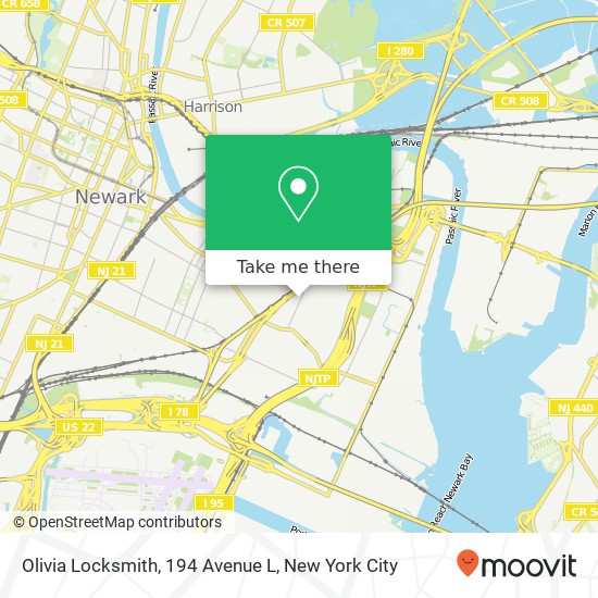 Mapa de Olivia Locksmith, 194 Avenue L