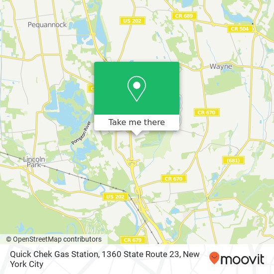 Quick Chek Gas Station, 1360 State Route 23 map