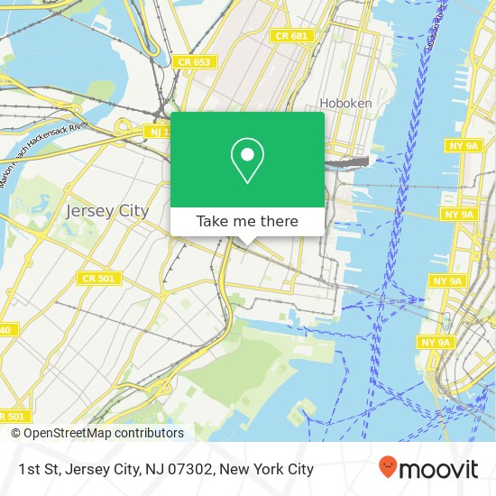 1st St, Jersey City, NJ 07302 map