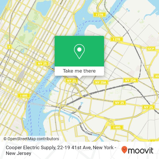 Mapa de Cooper Electric Supply, 22-19 41st Ave