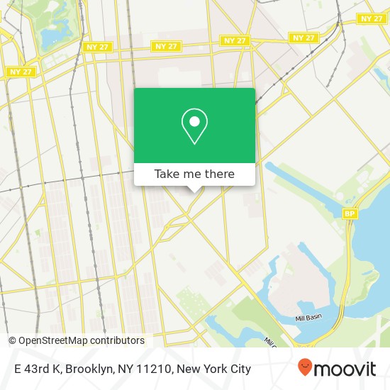 Mapa de E 43rd K, Brooklyn, NY 11210