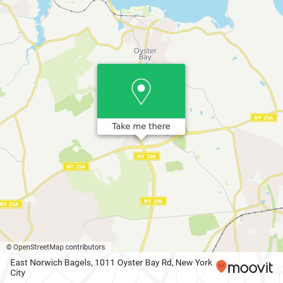 Mapa de East Norwich Bagels, 1011 Oyster Bay Rd