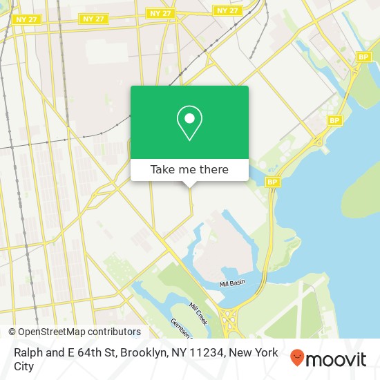 Mapa de Ralph and E 64th St, Brooklyn, NY 11234