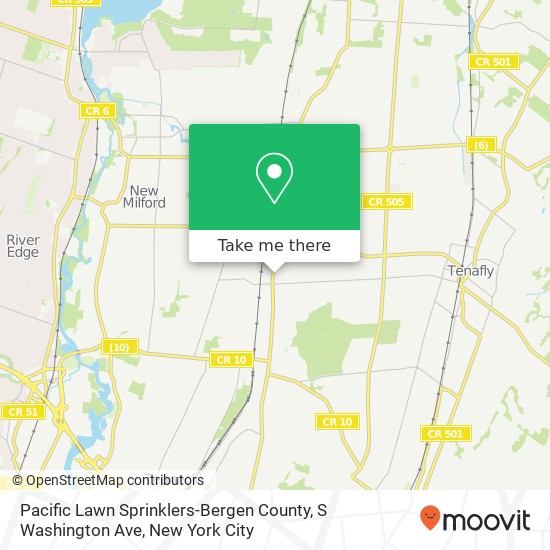 Mapa de Pacific Lawn Sprinklers-Bergen County, S Washington Ave