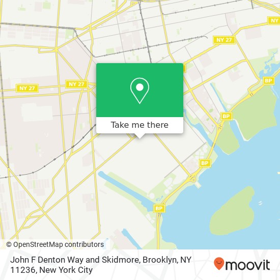 Mapa de John F Denton Way and Skidmore, Brooklyn, NY 11236