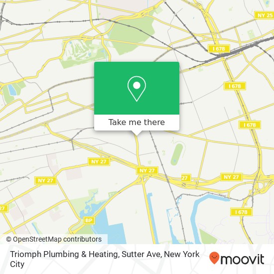 Mapa de Triomph Plumbing & Heating, Sutter Ave