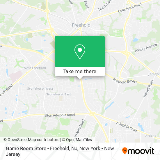 Mapa de Game Room Store - Freehold, NJ