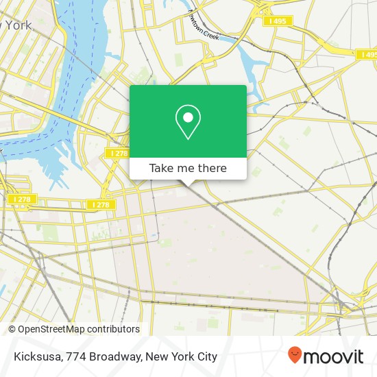 Mapa de Kicksusa, 774 Broadway