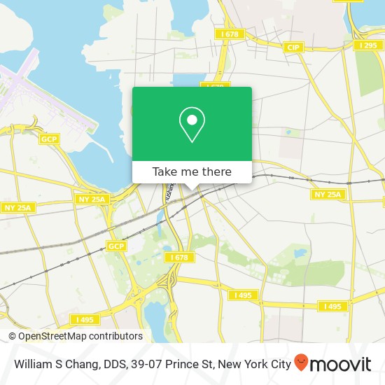 William S Chang, DDS, 39-07 Prince St map