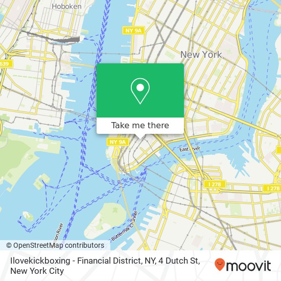 Ilovekickboxing - Financial District, NY, 4 Dutch St map