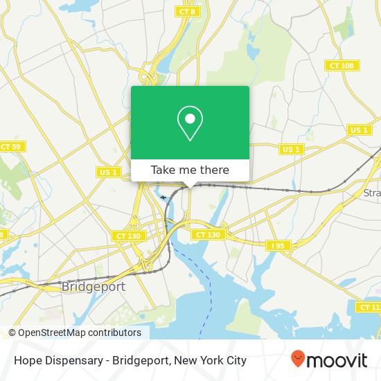 Mapa de Hope Dispensary - Bridgeport