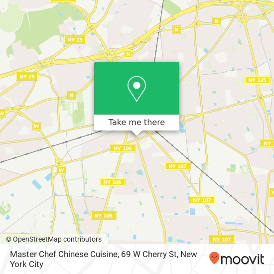 Mapa de Master Chef Chinese Cuisine, 69 W Cherry St