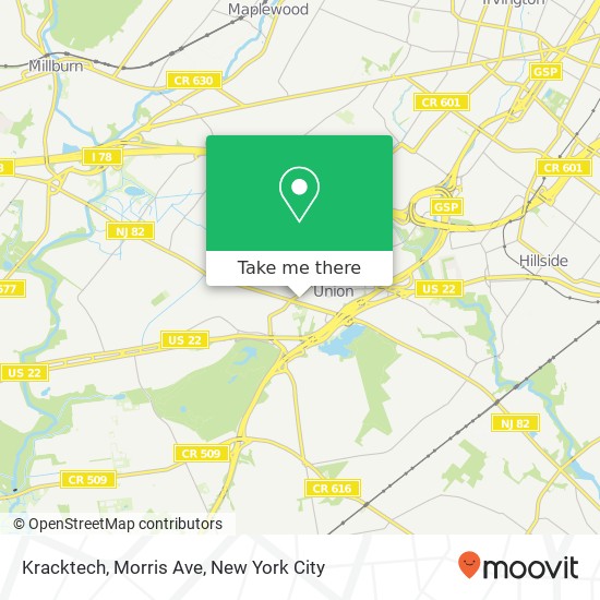 Mapa de Kracktech, Morris Ave