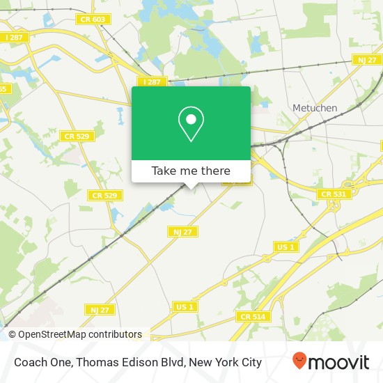 Mapa de Coach One, Thomas Edison Blvd