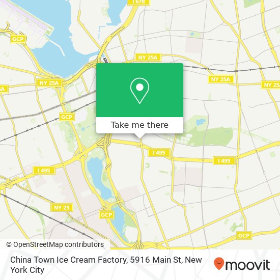 Mapa de China Town Ice Cream Factory, 5916 Main St