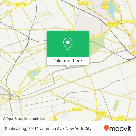 Mapa de Sushi Jiang, 79-11 Jamaica Ave