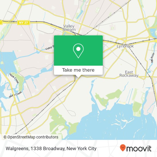 Mapa de Walgreens, 1338 Broadway