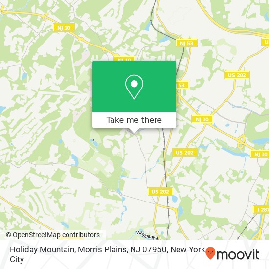 Mapa de Holiday Mountain, Morris Plains, NJ 07950