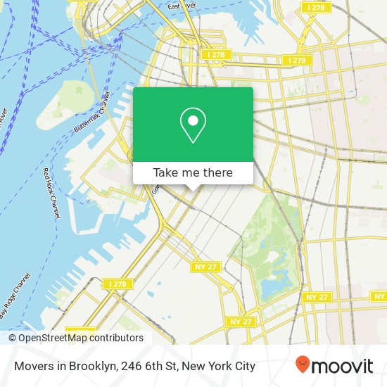 Mapa de Movers in Brooklyn, 246 6th St